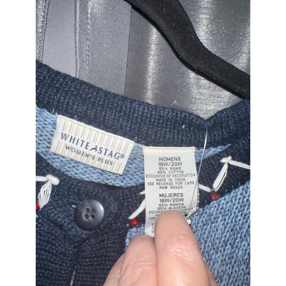 Ugly Christmas Sweater Xmas Size 18 NWT Cardigan - Picture 2 of 3